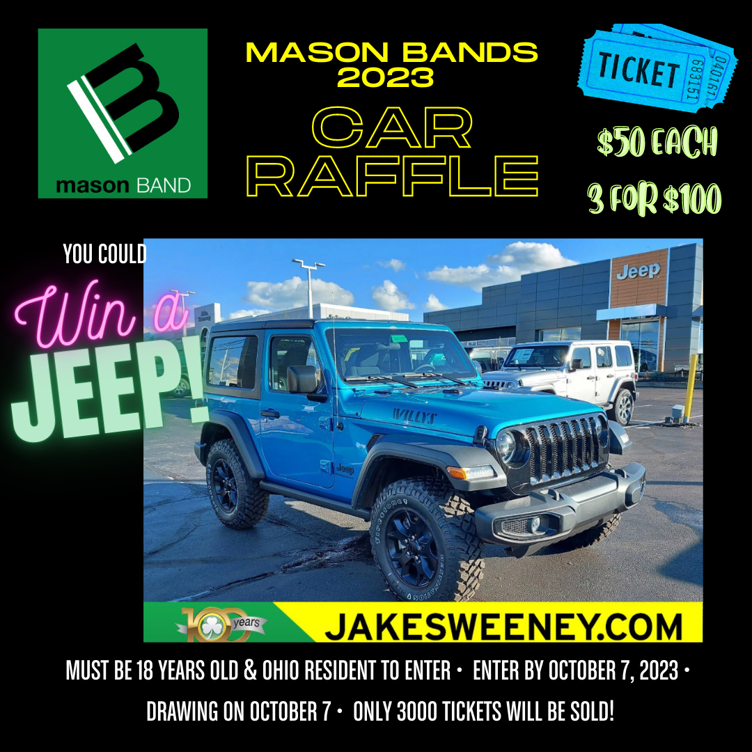 Mason Band Car Raffle Flyer